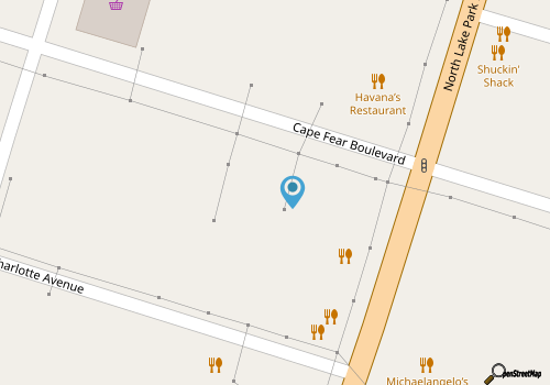 Steps to Boardwalk: Coastal Home in Carolina Beach map location