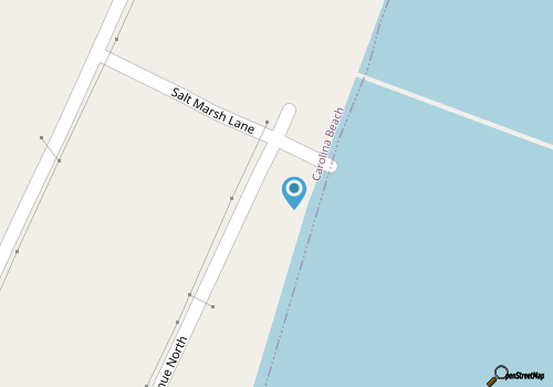 Serene 3-bedroom ocean front condo in Carolina Beach map location