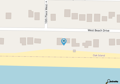 Experience New American Dream: A spacious oceanfront 5-bedroom home in Oak Island map location