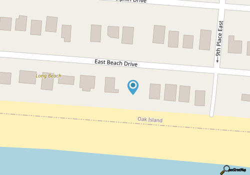 Oceanfront 8BR Oak Island home with private heated pool. map location