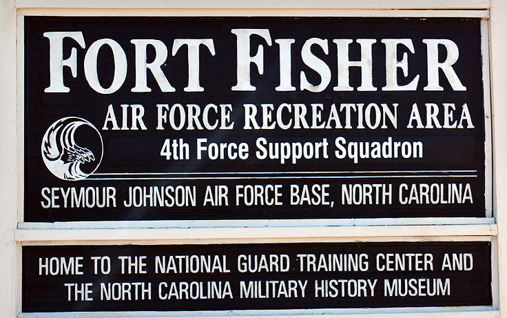 Sign at Fort Fisher Air Force Rec Area