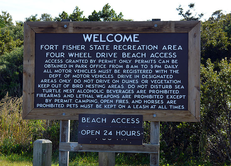 Rules at Fort Fisher State Recreation Area