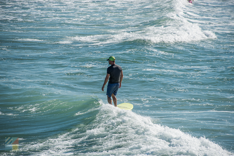 Surfing at Carolina Beach