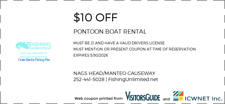 $10 OFF  PONTOON BOAT RENTAL