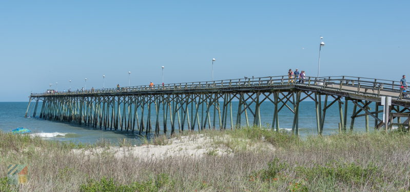 Kure Beach Pier next to Oceanfront Park