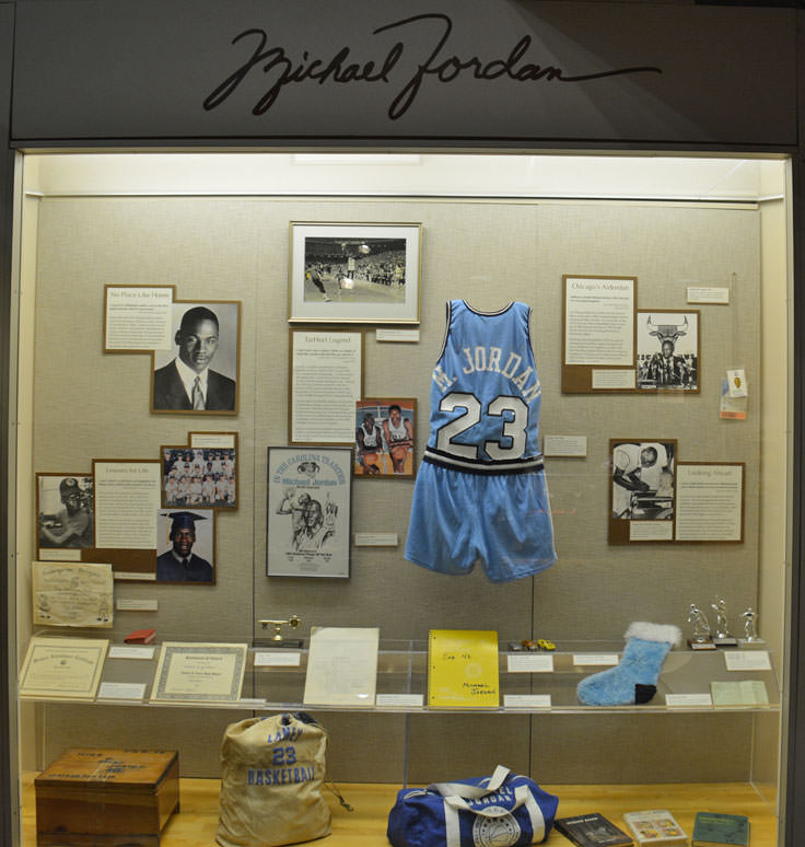 A Michael Jordan exhibit at the Cape Fear Museum in Wilmington, NC