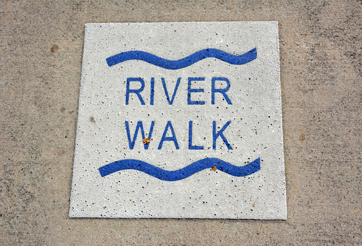 Riverwalk signs in Wilmington, NC