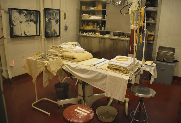 Medical facilities on the USS North Carolina in Wilmington, NC