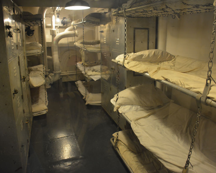 Bunks in the USS North Carolina in Wilmington, NC