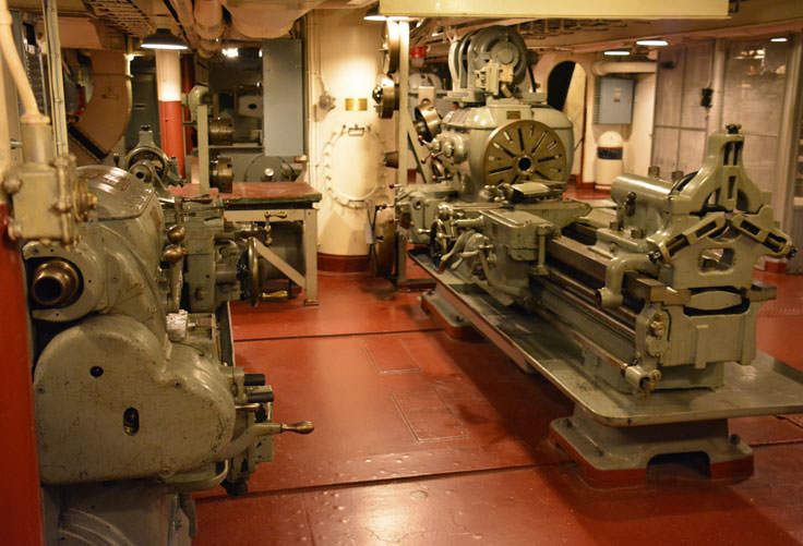 Machine Shop on the USS North Carolina in Wilmington, NC
