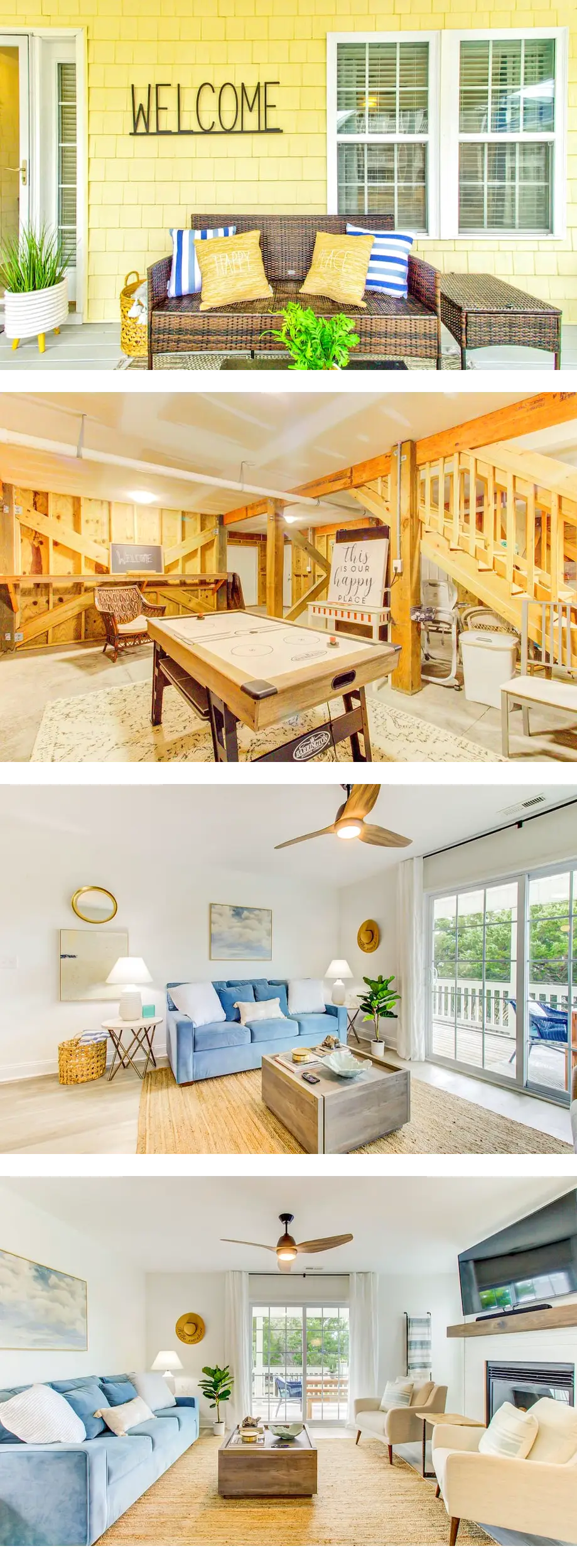 Stunning 2nd-row home steps from beach - ocean-view decks, AC, walk to boardwalk