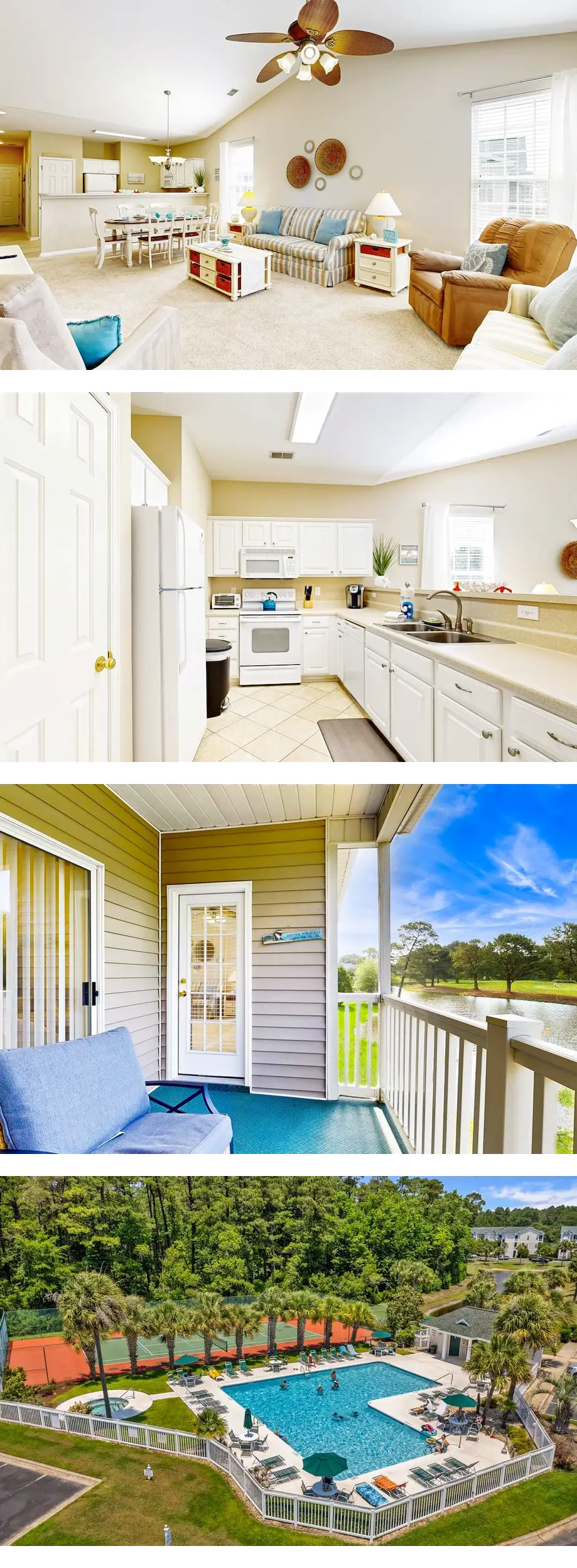 Waterfront condo with pool, tennis, bike...