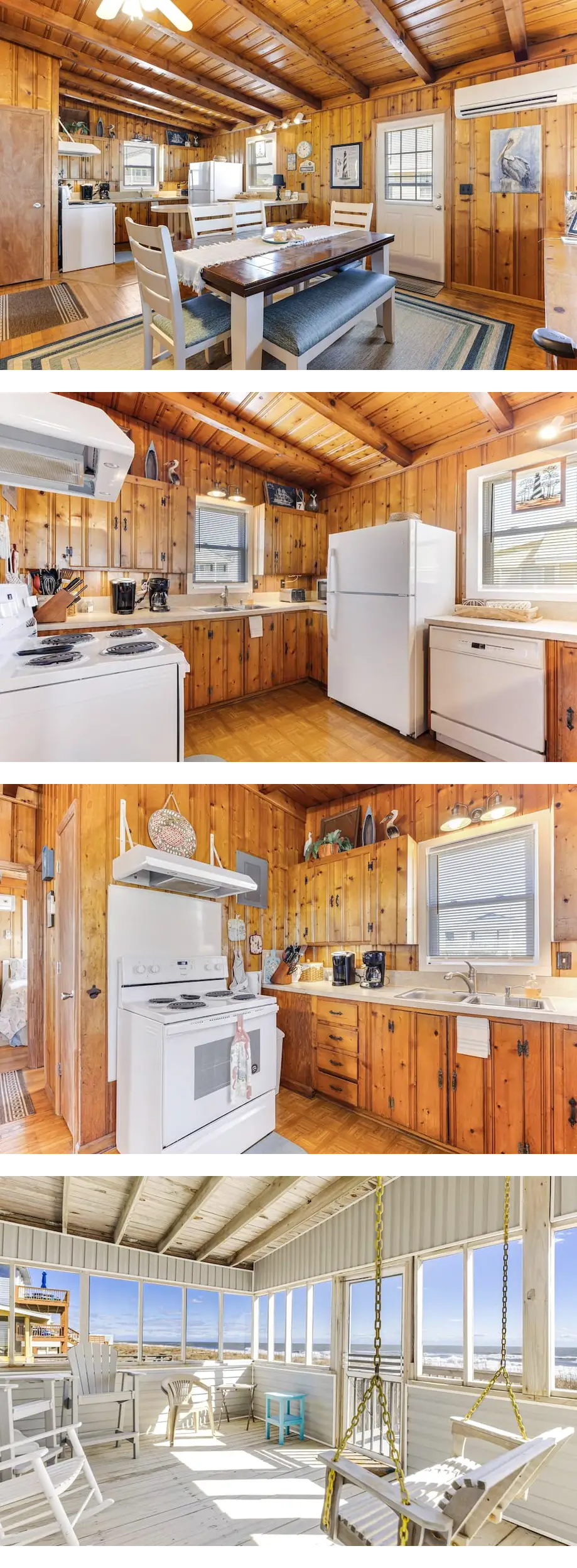 Wonderful Classic Beach Front Home with Direct Beach Access, Screened-In Porch Overlooking the Ocean